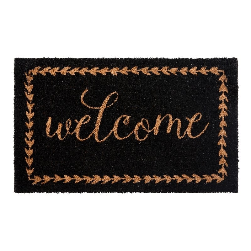 Welcome Coir Door Mat - Natural