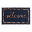 Flash Furniture Harbold Welcome Message Coir Wood Fiber Doormat in Navy/Natural