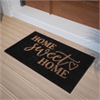 Flash Furniture Harbold Coir Wood Fiber Doormat in Black/Natural