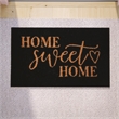 Flash Furniture Harbold Coir Wood Fiber Doormat in Black/Natural