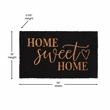 Flash Furniture Harbold Coir Wood Fiber Doormat in Black/Natural