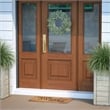 Flash Furniture Harbold Coir Wood Fiber Doormat in Natural/Black