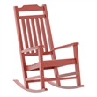 Flash Furniture Winston All-Weather Plastic Patio Rocking Chair in Red