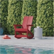 Flash Furniture Red Modern Poly Resin Adirondack Rocking Chair