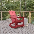 Flash Furniture Red Modern Poly Resin Adirondack Rocking Chair