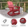 Flash Furniture Red Modern Poly Resin Adirondack Rocking Chair