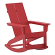 Flash Furniture Red Modern Poly Resin Adirondack Rocking Chair