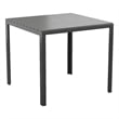 Flash Furniture Harris Metal Patio Table with Poly Resin Slatted Top in Black