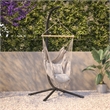Flash Furniture Harvo Metal Hanging Chair C Stand w/ Included Hardware in Black