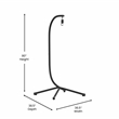 Flash Furniture Harvo Metal Hanging Chair C Stand w/ Included Hardware in Black