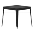 Flash Furniture Helvey Metal Patio Table with Poly Resin Slatted Top in Black