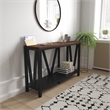 Flash Furniture Charlotte Engineered Wood Entryway Console Table in Black/Walnut