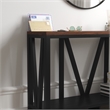 Flash Furniture Charlotte Engineered Wood Entryway Console Table in Black/Walnut