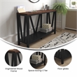 Flash Furniture Charlotte Engineered Wood Entryway Console Table in Black/Walnut
