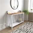 Flash Furniture Charlotte Engineered Wood Console Table in White Wash/Warm Oak