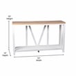 Flash Furniture Charlotte Engineered Wood Console Table in White Wash/Warm Oak