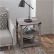 Flash Furniture Wyatt 3-Tier Engineered Wood Side Table in Gray Wash
