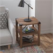 Flash Furniture Wyatt 3-Tier Engineered Wood Side Table in Rustic Oak