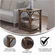 Flash Furniture Wyatt 3-Tier Engineered Wood Side Table in Rustic Oak