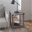 Flash Furniture Wyatt 2-Tier Engineered Wood Side Table in Gray Wash