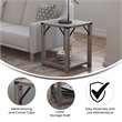 Flash Furniture Wyatt 2-Tier Engineered Wood Side Table in Gray Wash