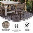 Flash Furniture Lila Triple Slat Back Aluminum Restaurant Stack Chair in Bronze