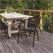 Flash Furniture Lila Aluminum Restaurant Stack Chair in Black