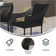 Flash Furniture Ethan All Weather Modern Rattan Patio Chairs in Black