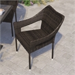Flash Furniture Ethan All Weather Modern Rattan Patio Chairs in Espresso