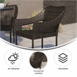 Flash Furniture Ethan All Weather Modern Rattan Patio Chairs in Espresso