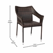 Flash Furniture Ethan All Weather Modern Rattan Patio Chairs in Espresso