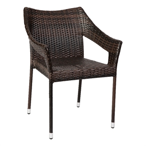flash furniture ethan all weather modern rattan patio chairs in espresso