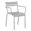 Flash Furniture Nash 2-Slat Indoor/Outdoor Modern Metal Chair in Silver