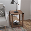 Flash Furniture Wyatt 2-Tier Engineered Wood Side Table in Rustic Oak