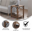 Flash Furniture Wyatt 2-Tier Engineered Wood Side Table in Rustic Oak
