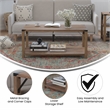 Flash Furniture Wyatt 2-Tier Engineered Wood Coffee Table in Rustic Oak
