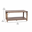 Flash Furniture Wyatt 2-Tier Engineered Wood Coffee Table in Rustic Oak