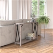 Flash Furniture Wyatt 2-Tier Engineered Wood Console Table in Gray Wash