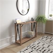 Flash Furniture Wyatt 2-Tier Engineered Wood Console Table in Rustic Oak