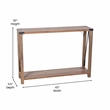 Flash Furniture Wyatt 2-Tier Engineered Wood Console Table in Rustic Oak