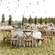 Indoor/Outdoor Commercial Grade Wood Look Resin Cross Back Chair in Chestnut