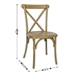 Indoor/Outdoor Commercial Grade Wood Look Resin Cross Back Chair in Chestnut