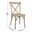 Indoor/Outdoor Commercial Grade Wood Look Resin Cross Back Chair in Light Oak