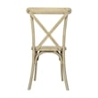 Indoor/Outdoor Commercial Grade Wood Look Resin Cross Back Chair in Light Oak