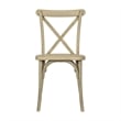 Indoor/Outdoor Commercial Grade Wood Look Resin Cross Back Chair in Light Oak