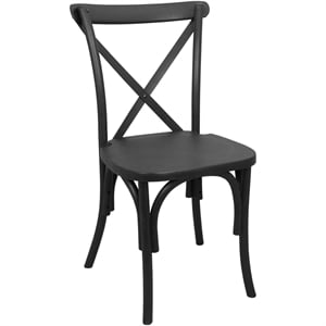 Flash Furniture 2-pack Black Resin X-Back Chair