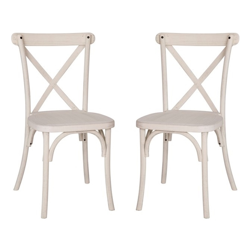 Flash Furniture 2-pack White Resin X-Back Chair