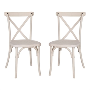 Flash Furniture 2-pack White Resin X-Back Chair