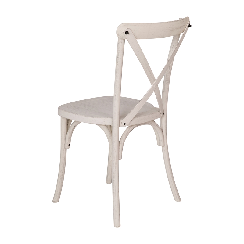 Flash Furniture 2-pack White Resin X-Back Chair