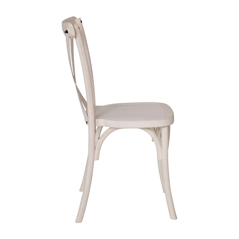 Flash Furniture 2-pack White Resin X-Back Chair